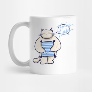 The tired cat is Thinking of Sunday Mug